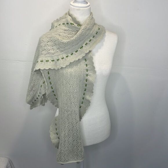 Anne Klein scarf Angora blend light green - Picture 2 of 8